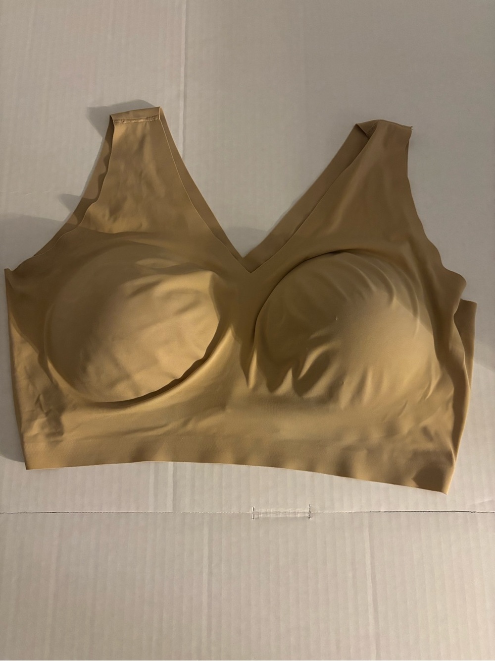 Calvin Klein Invisible V-Neck Comfort Bralette - Nude 2X